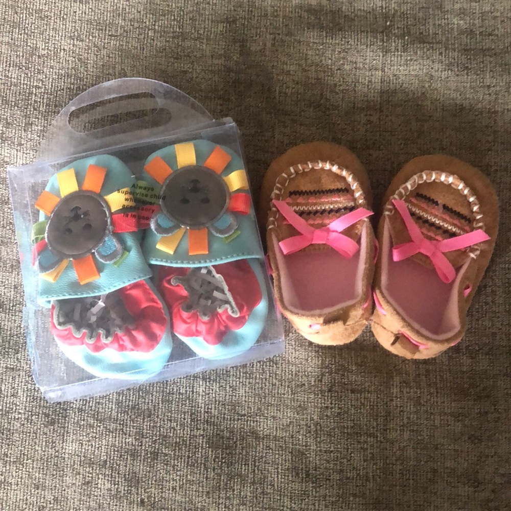 Lot of 2 Baby Moccasins